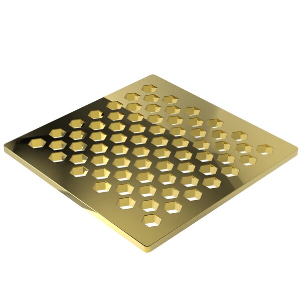 Newport Brass 4" Square Shower Drain in Forever Brass (Pvd) 233-407-01 - main